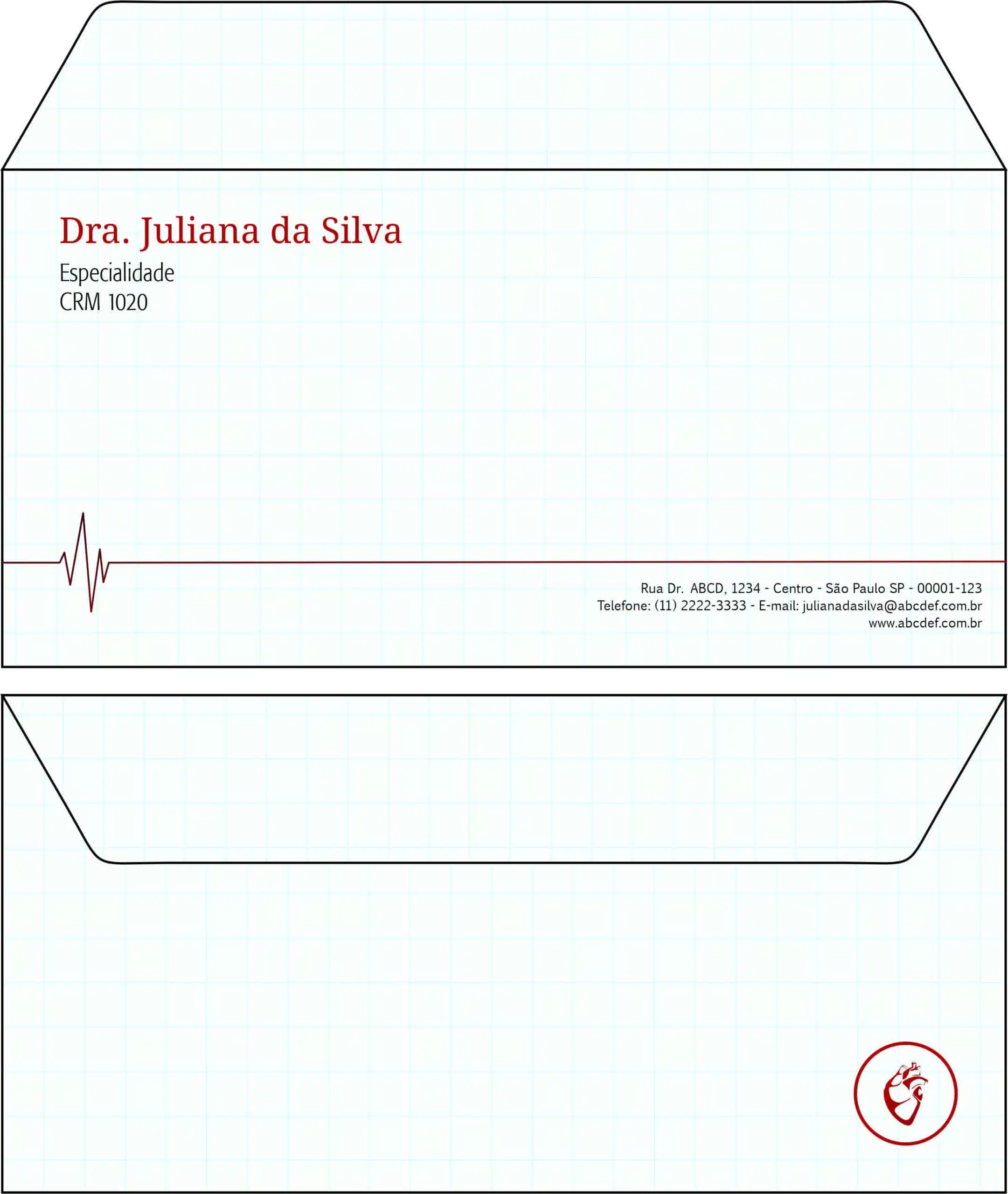 Envelope Ofício (Carta) Cardiologista Eindhoven