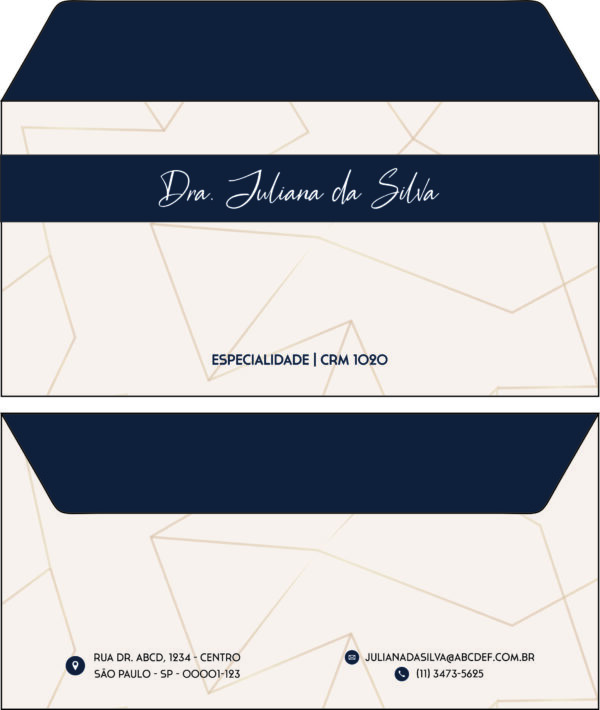 Envelope Ofício (Carta) Dermatologista Brighton Envelope Ofício (Carta) Dermatologista Brighton