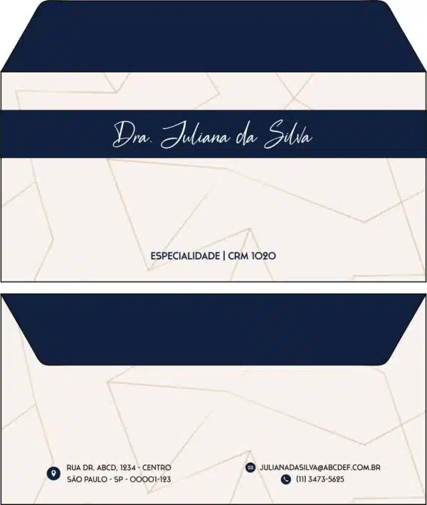 Envelope Ofício (Carta) Dermatologista Brighton Envelope Ofício (Carta) Dermatologista Brighton