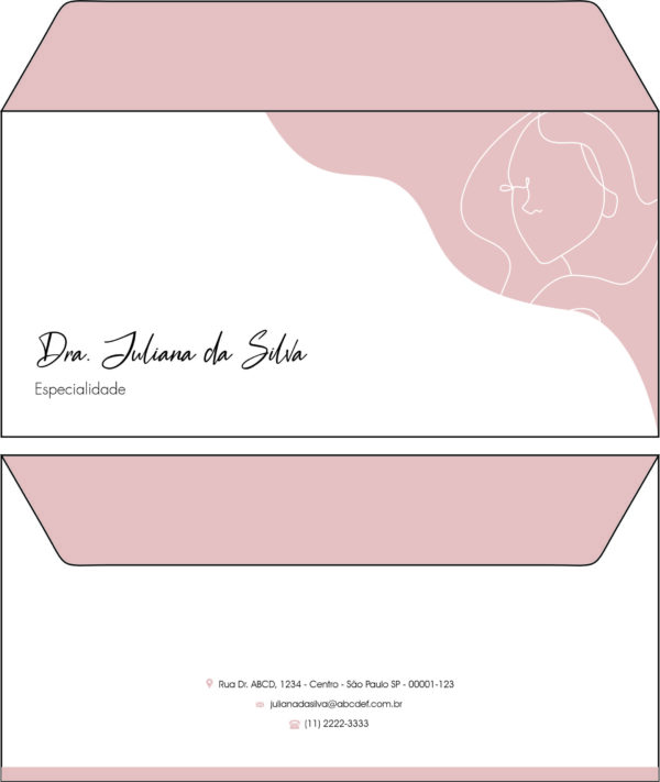 Envelope Ofício (Carta) Dermatologista Derby Envelope Ofício (Carta) Dermatologista Derby