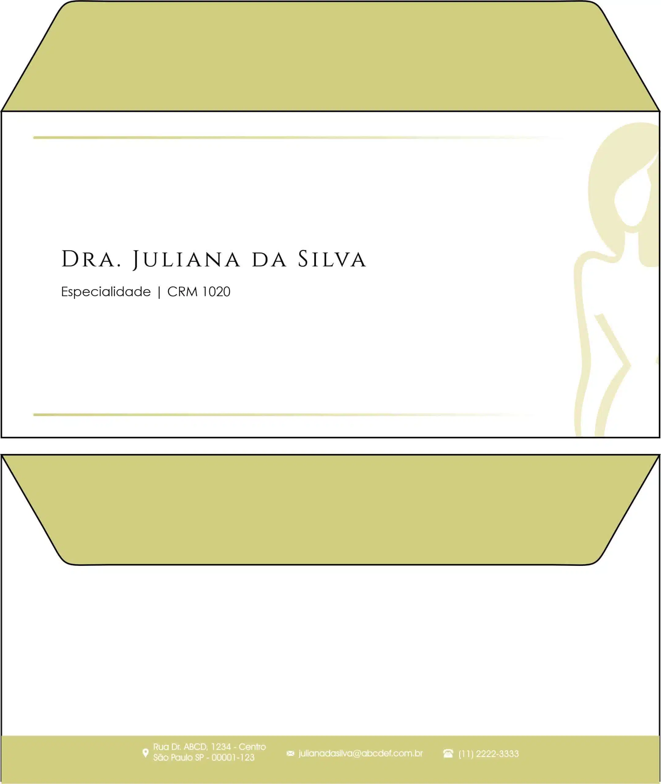 Envelope Ofício (Carta) Dermatologista Winchester