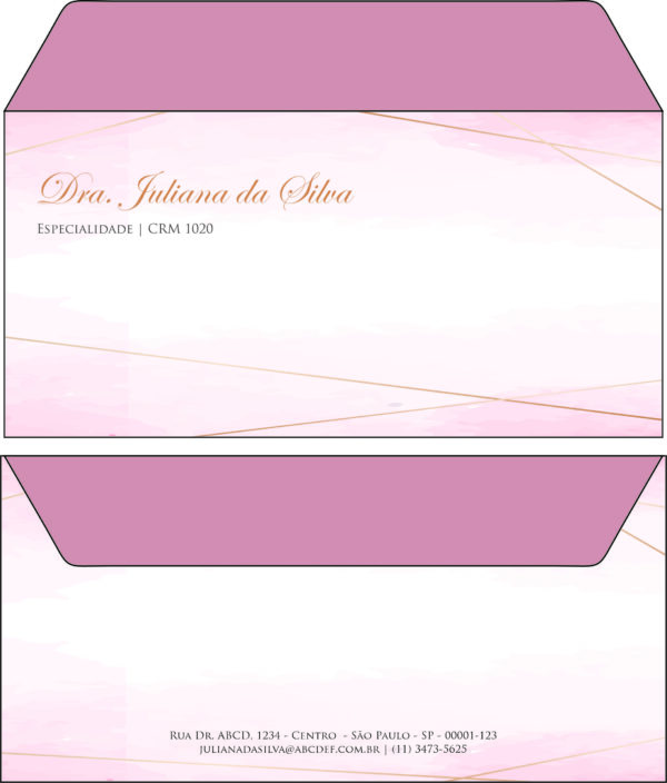 Envelope Ofício (Carta) Dermatologista Cambridge Envelope Ofício (Carta) Dermatologista Cambridge