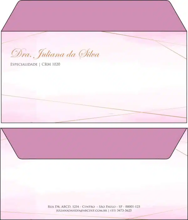 Envelope Ofício (Carta) Dermatologista Cambridge Envelope Ofício (Carta) Dermatologista Cambridge