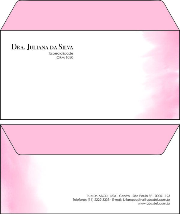 Envelope Ofício (Carta) Dermatologista Londres Envelope Ofício (Carta) Dermatologista Londres