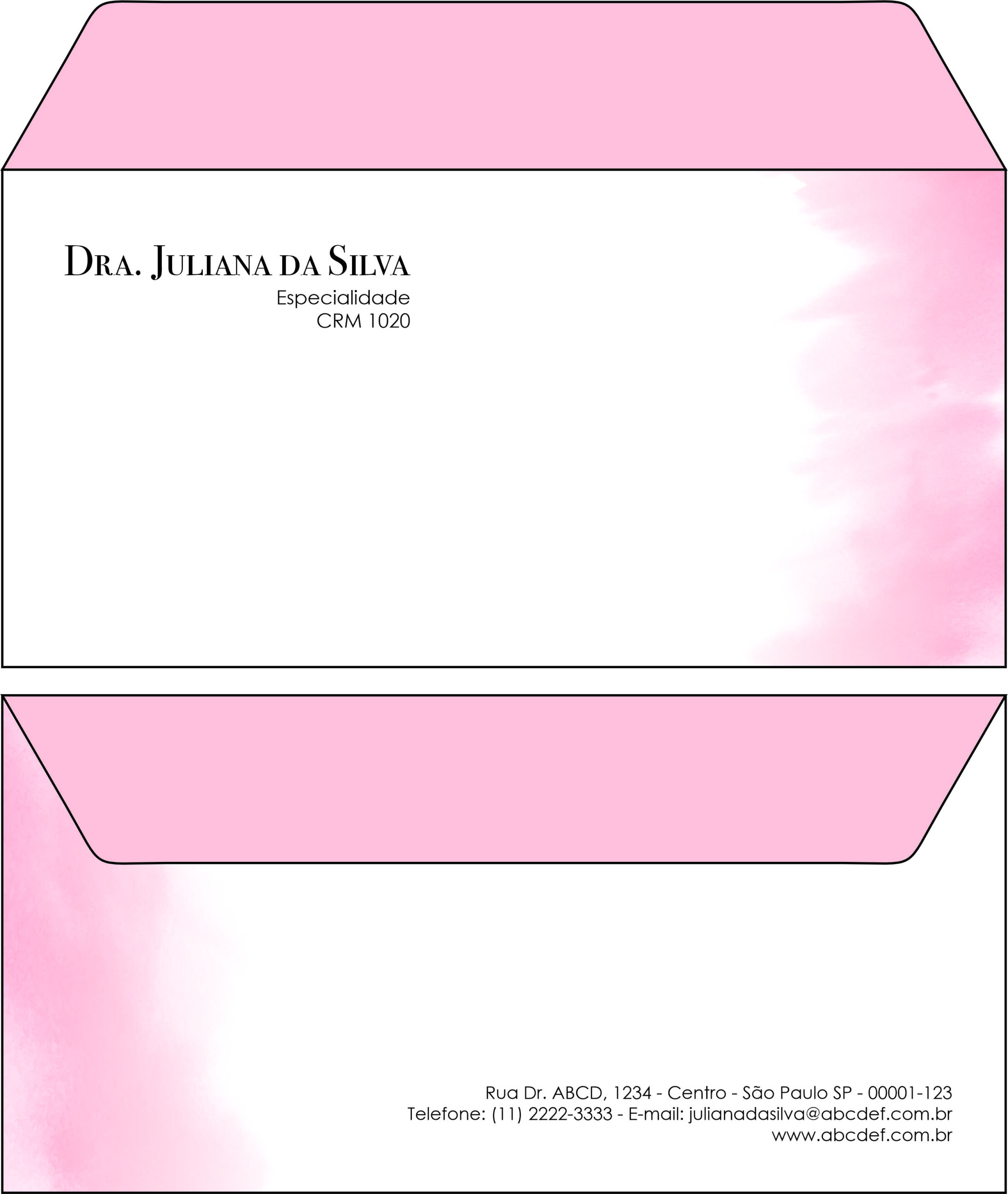 Envelope Ofício (Carta) Dermatologista Londres