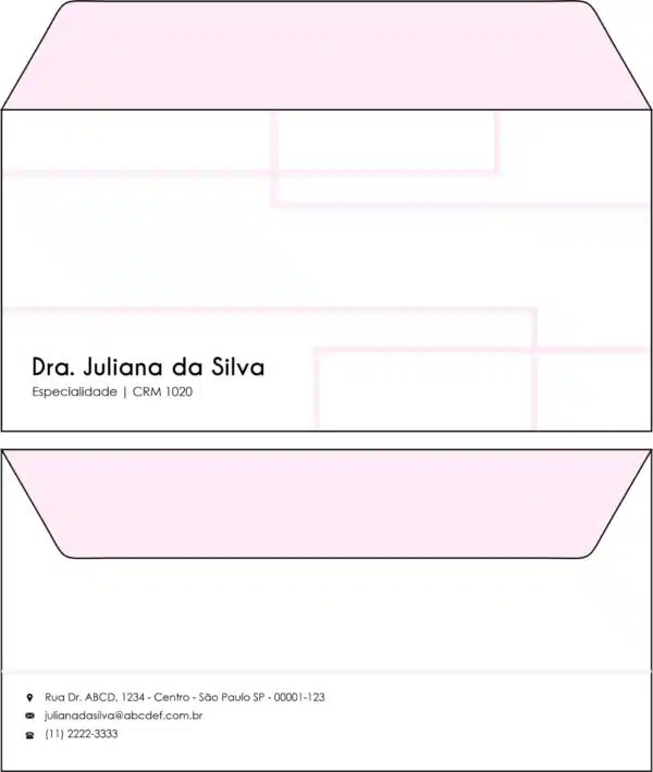 Envelope Ofício (Carta) Dermatologista Ripon Envelope Ofício (Carta) Dermatologista Ripon
