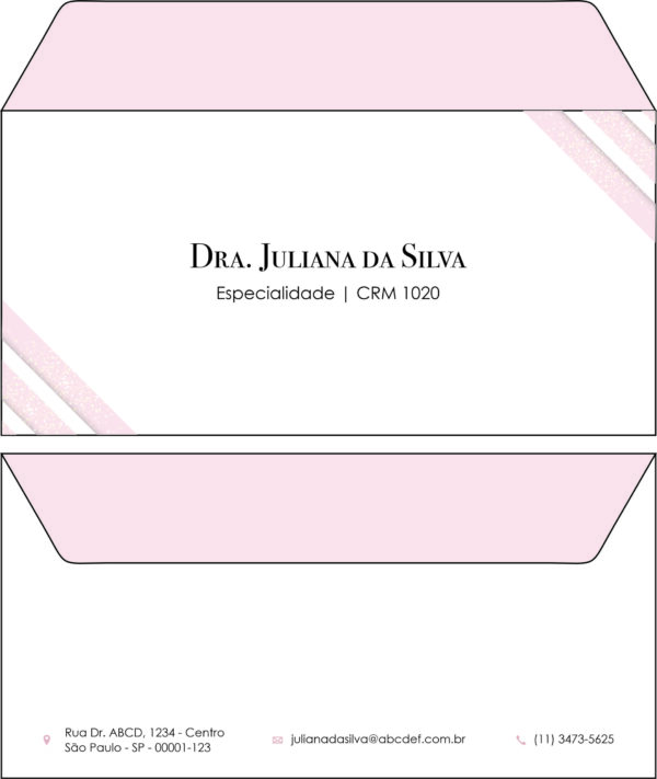 Envelope Ofício (Carta) Dermatologista Burford Envelope Ofício (Carta) Dermatologista Burford