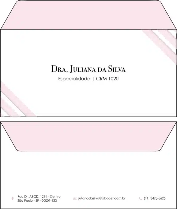 Envelope Ofício (Carta) Dermatologista Burford Envelope Ofício (Carta) Dermatologista Burford