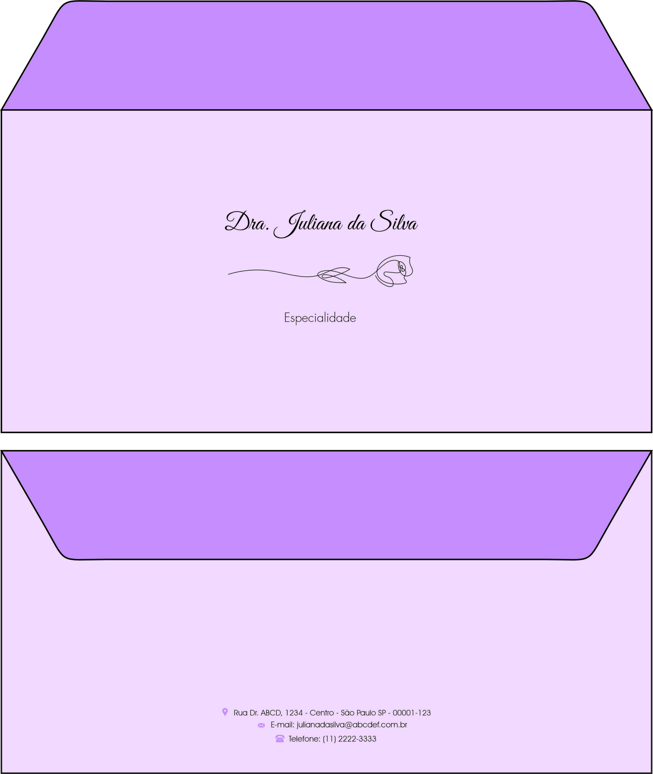 Envelope Ofício (Carta) Dermatologista Liverpool