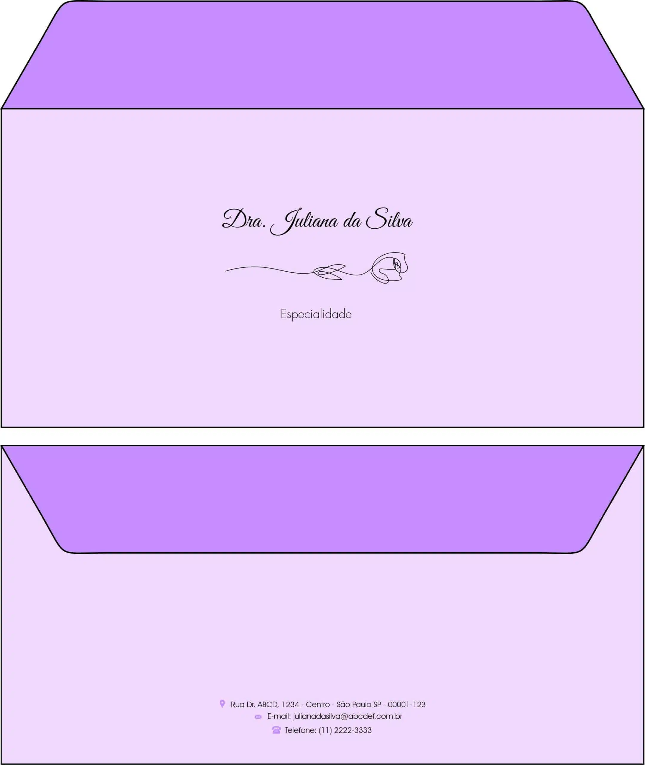 Envelope Ofício (Carta) Dermatologista Liverpool