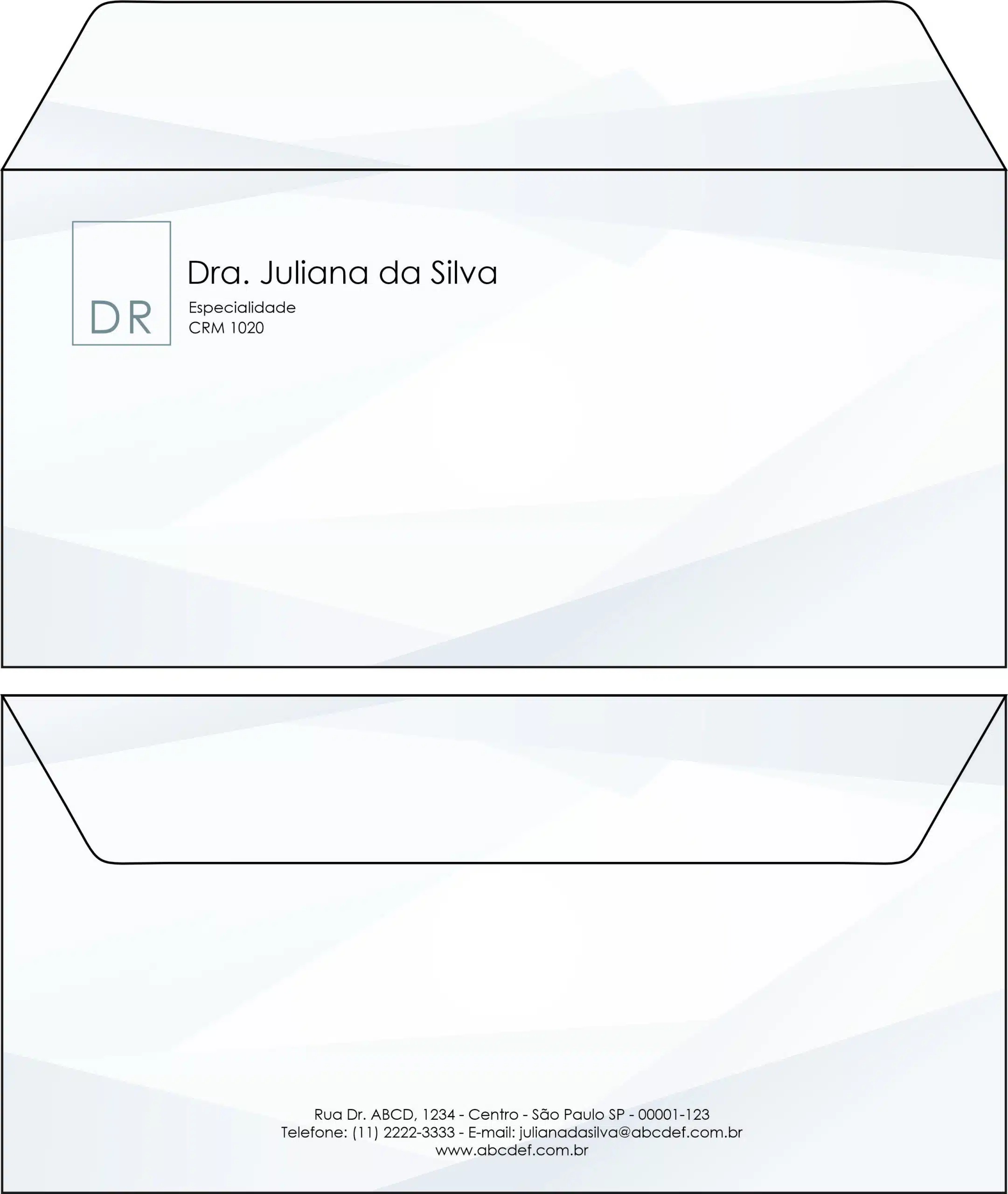 Envelope Ofício (Carta) Clínica Geral Alexandria
