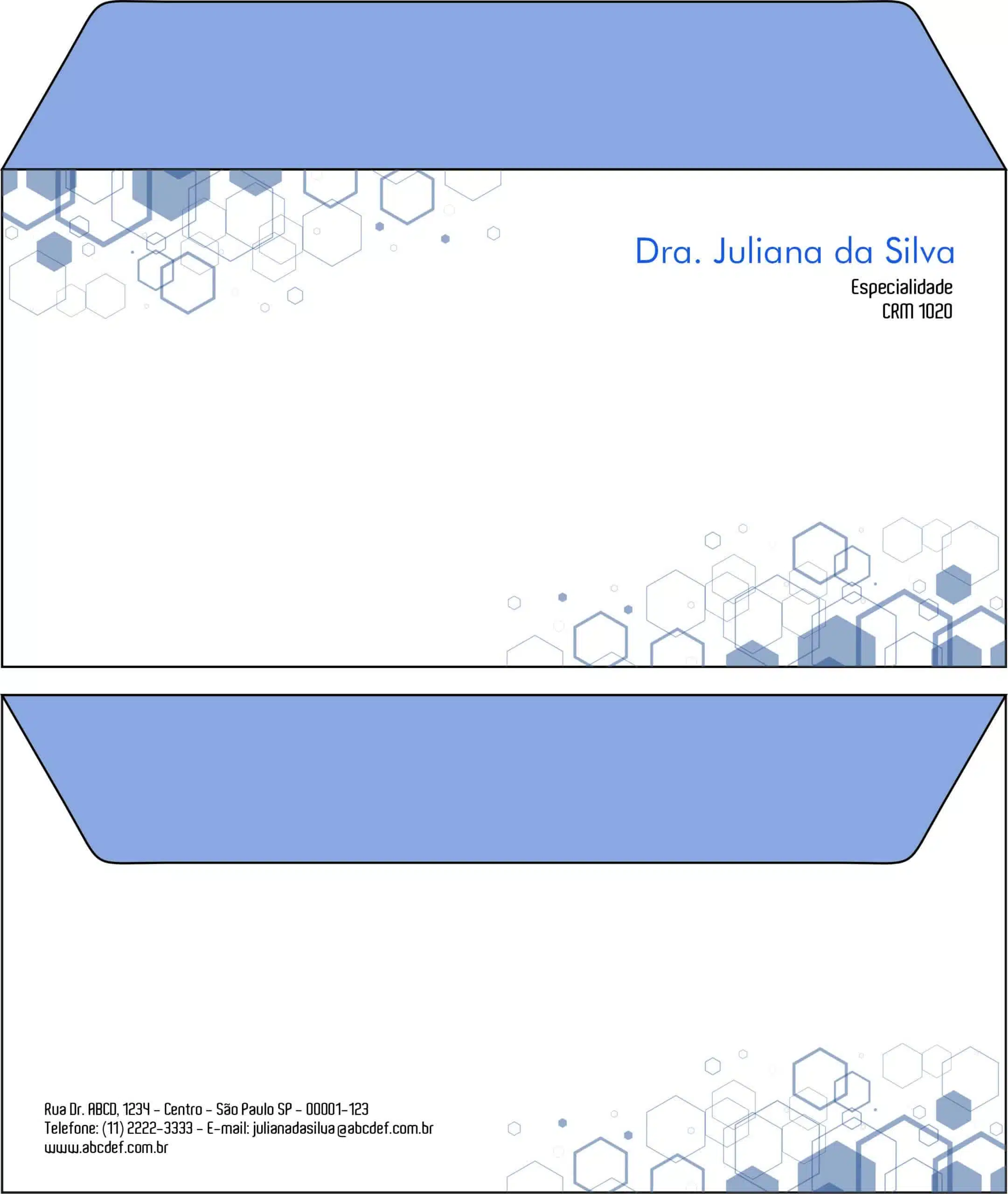 Envelope Ofício (Carta) Clínica Geral Mênfis