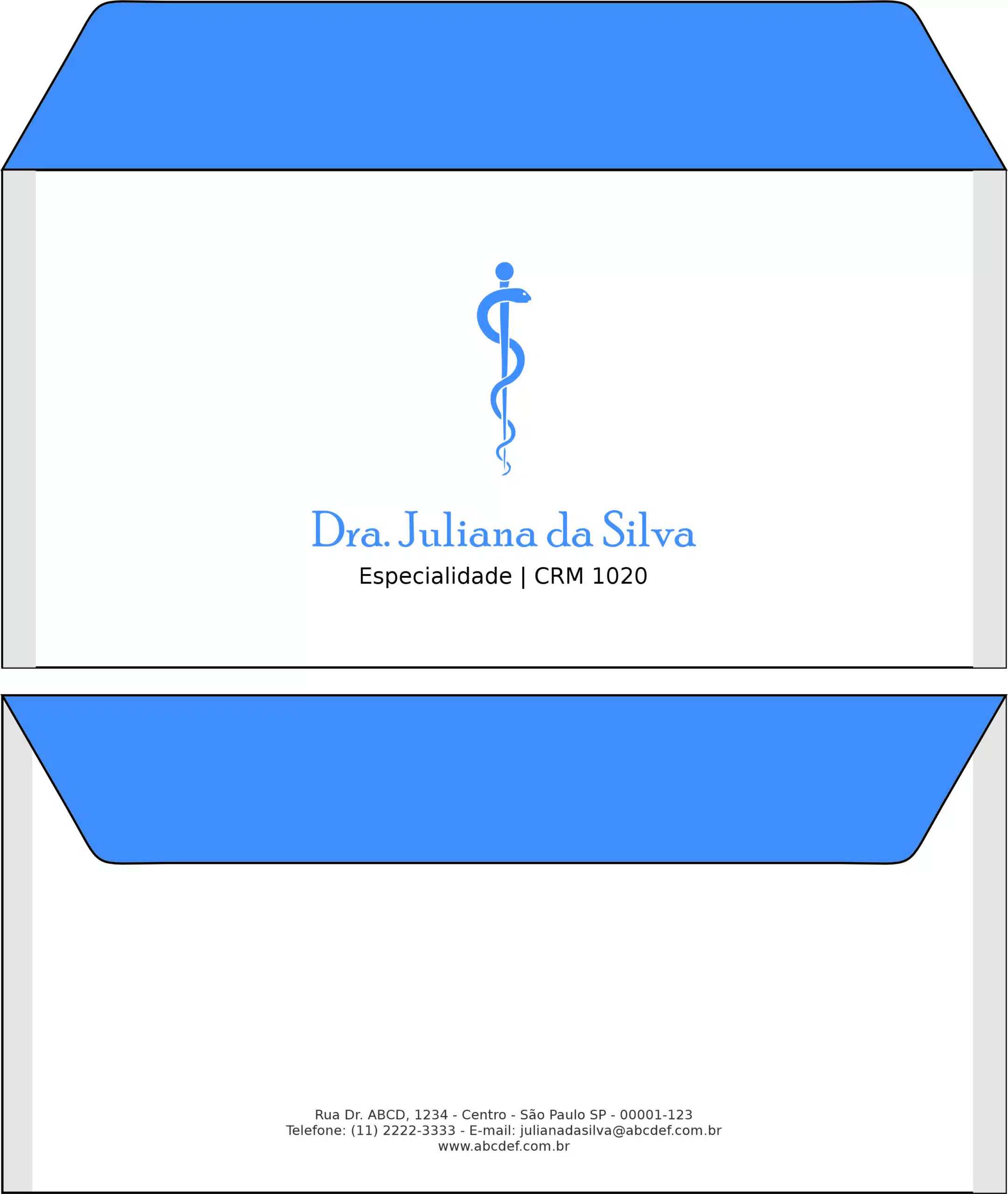 Envelope Ofício (Carta) Clínica Geral Saís