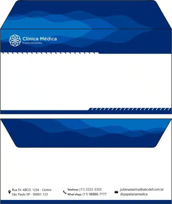 Envelope Ofício (Carta) Clínica Geral Ismaília Envelope Ofício (Carta) Clínica Geral Ismaília