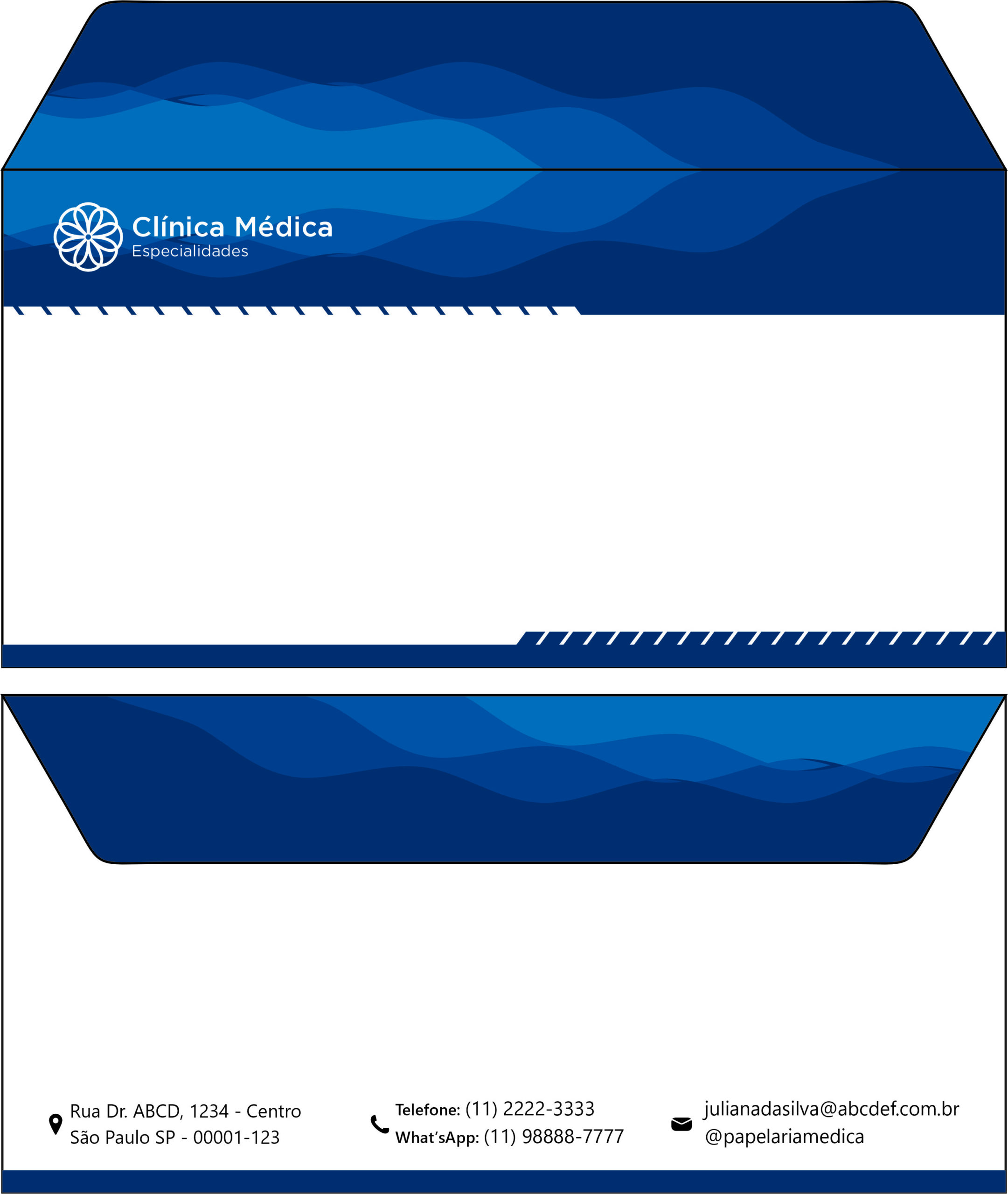 Envelope Ofício (Carta) Clínica Geral Ismaília