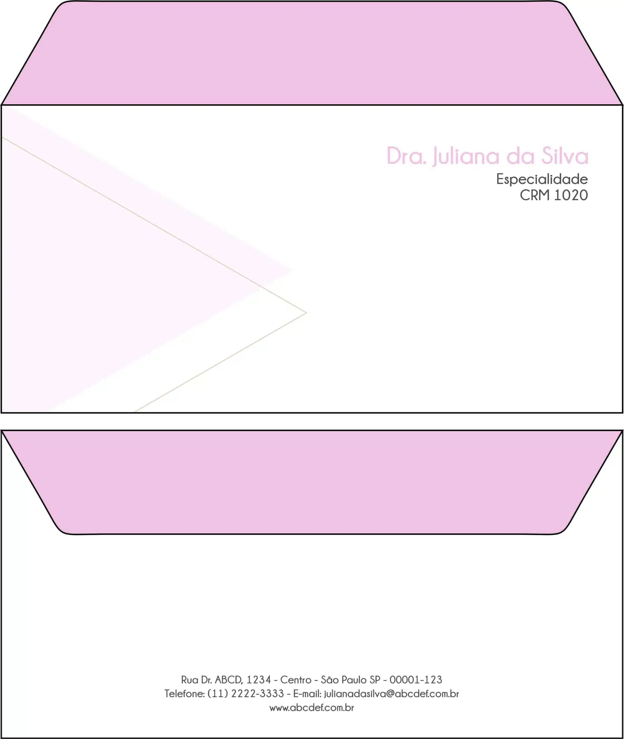 Envelope Ofício (Carta) Ginecologia Houston