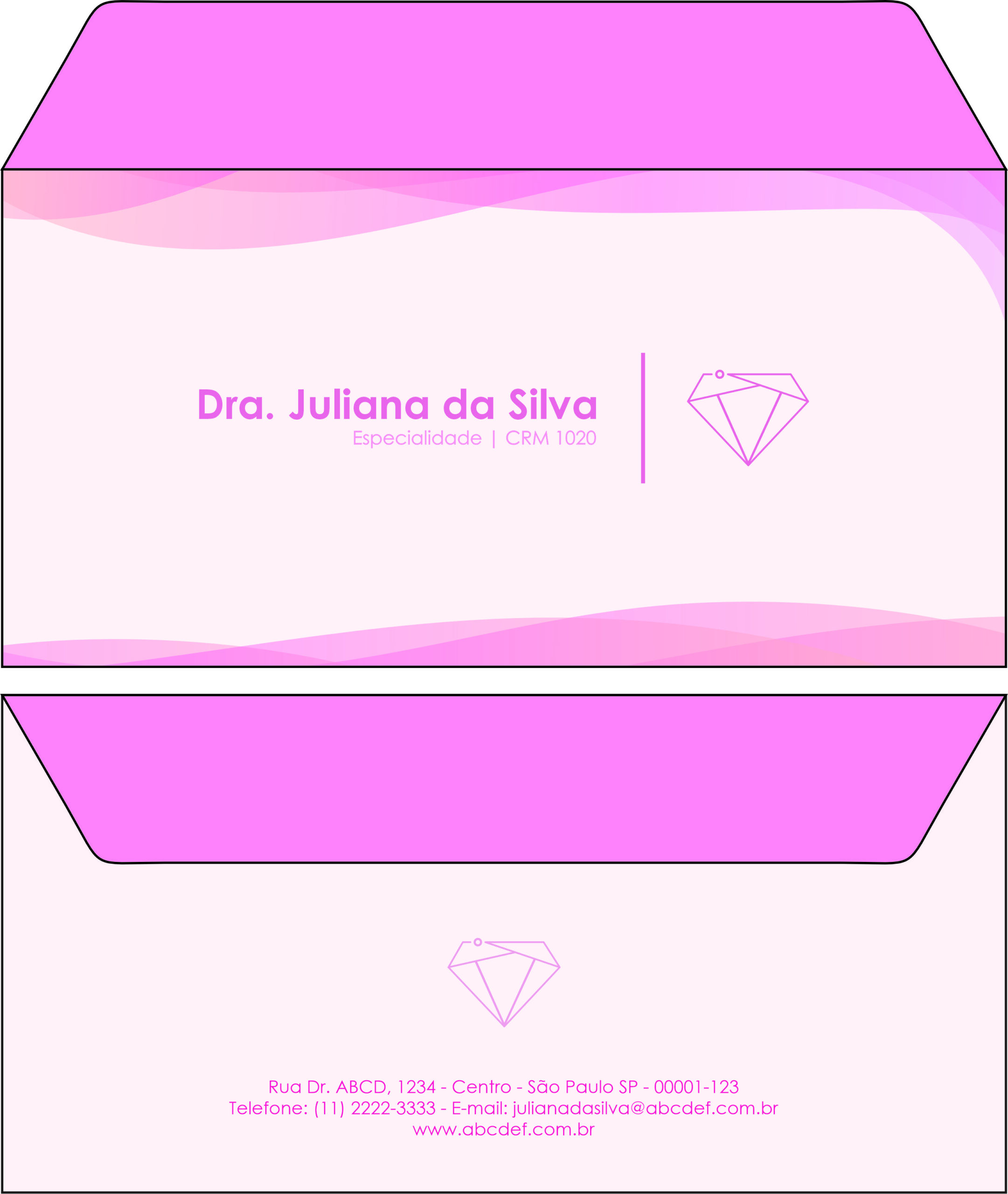 Envelope Ofício (Carta) Ginecologia Miami