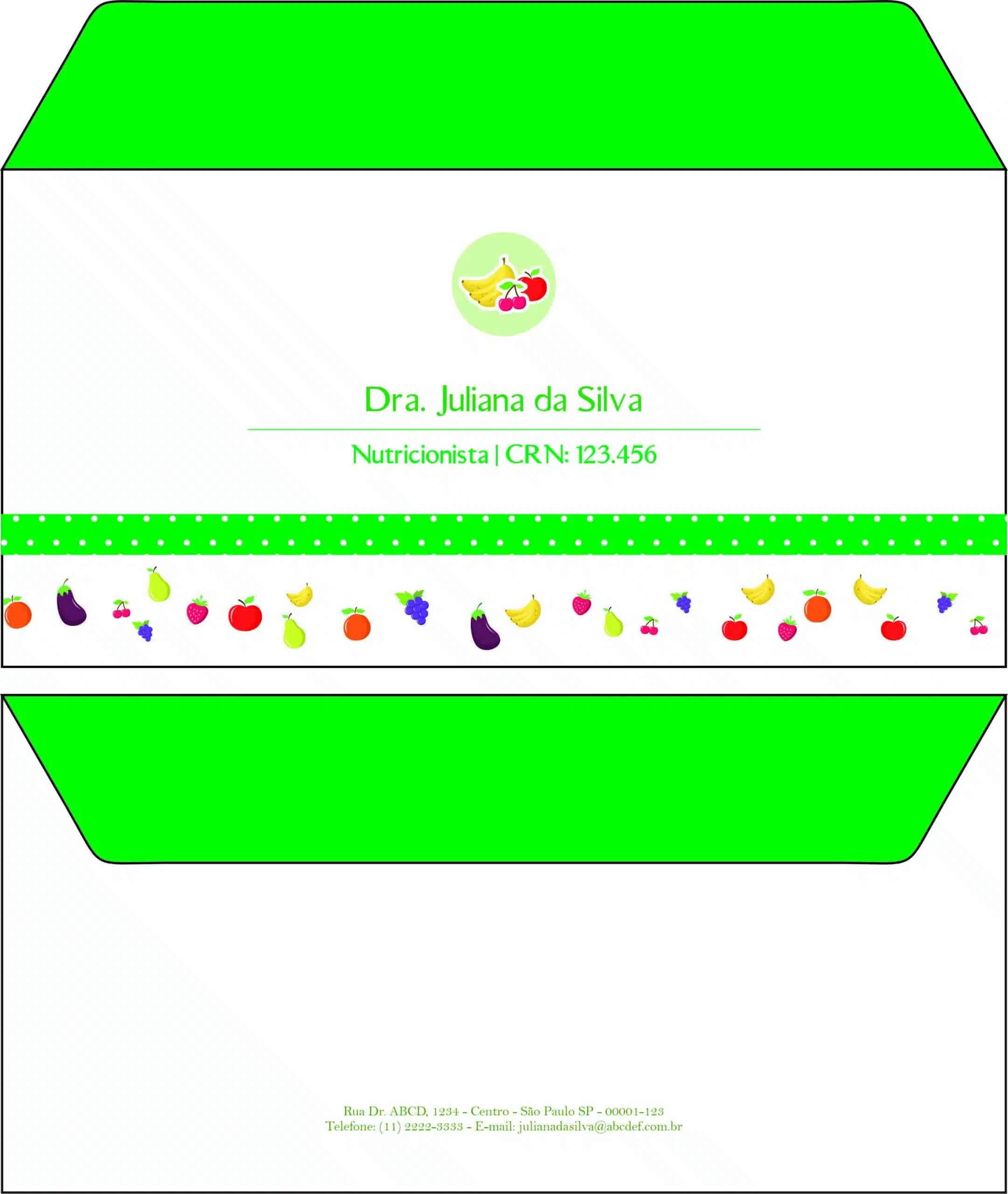 Envelope Ofício (Carta) Nutricionista Corrientes