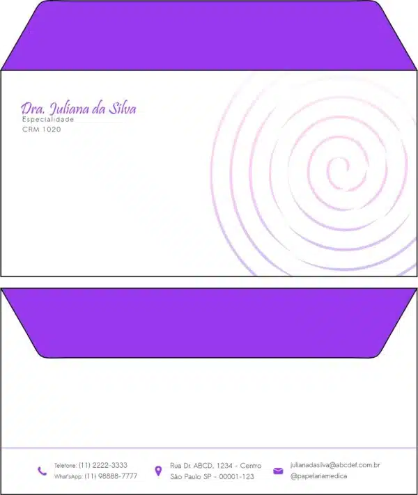 Envelope Ofício (Carta) Otorrinolaringologista Bilbao Envelope Ofício (Carta) Otorrinolaringologista Bilbao