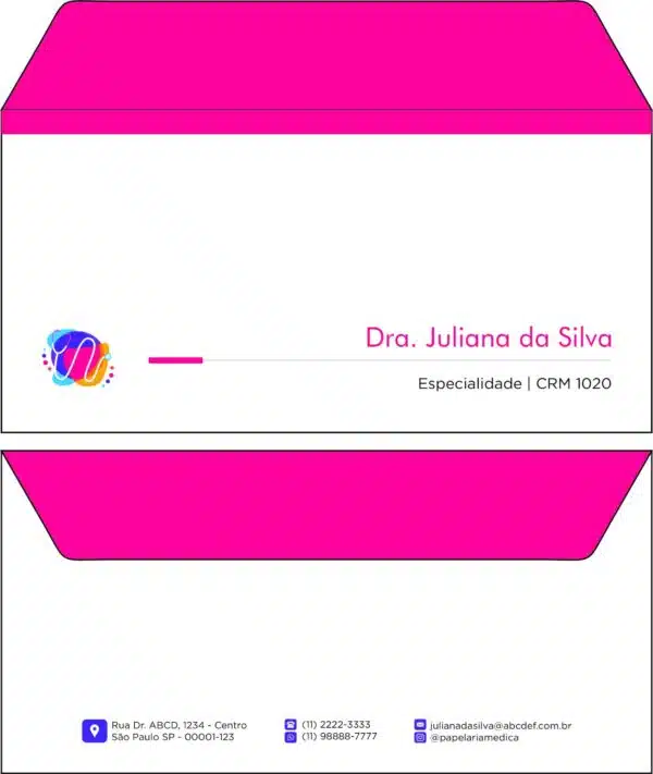 Envelope Ofício (Carta) Pediatria Lublin Envelope Ofício (Carta) Pediatria Lublin