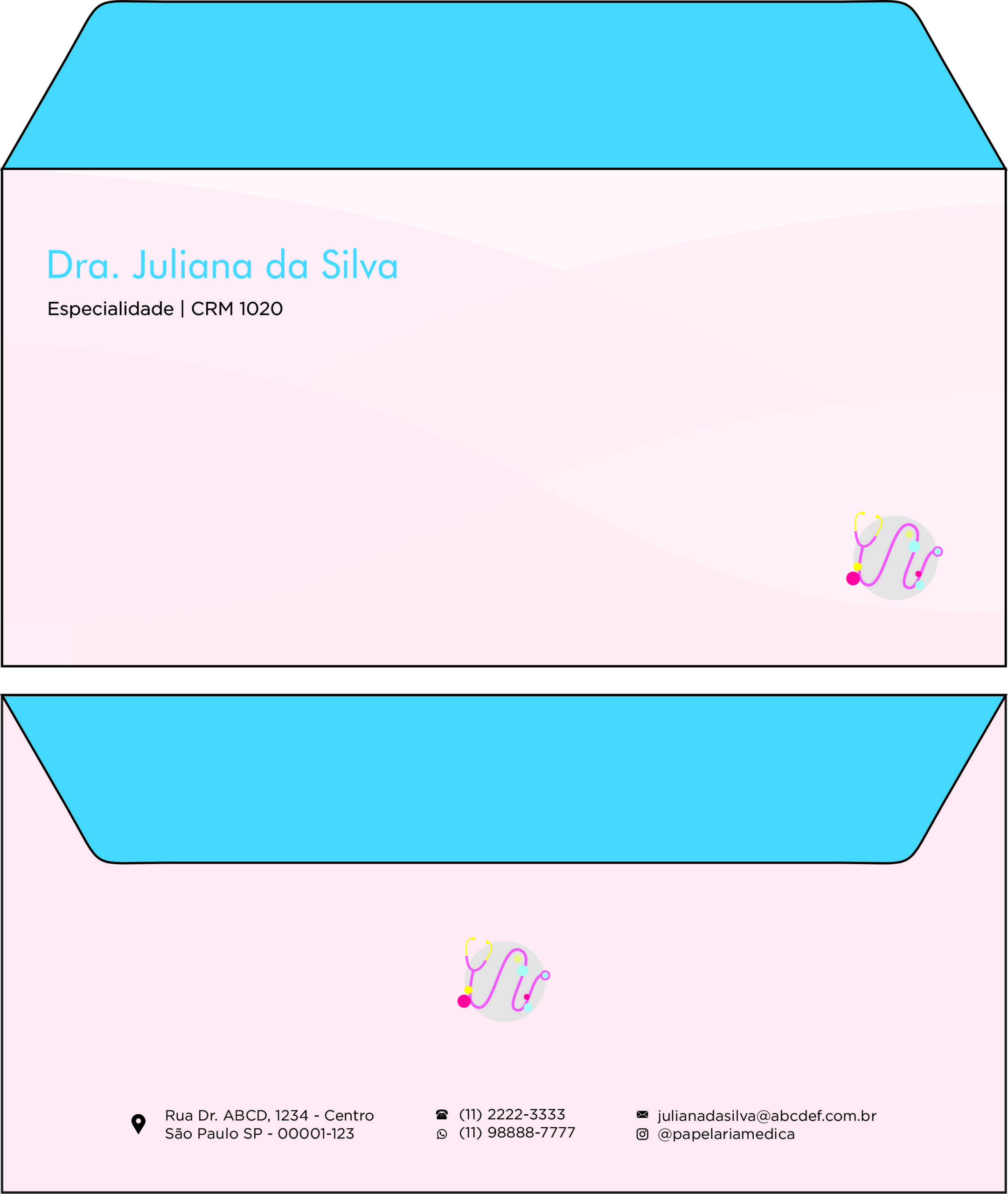 Envelope Ofício (Carta) Pediatria Tricidade