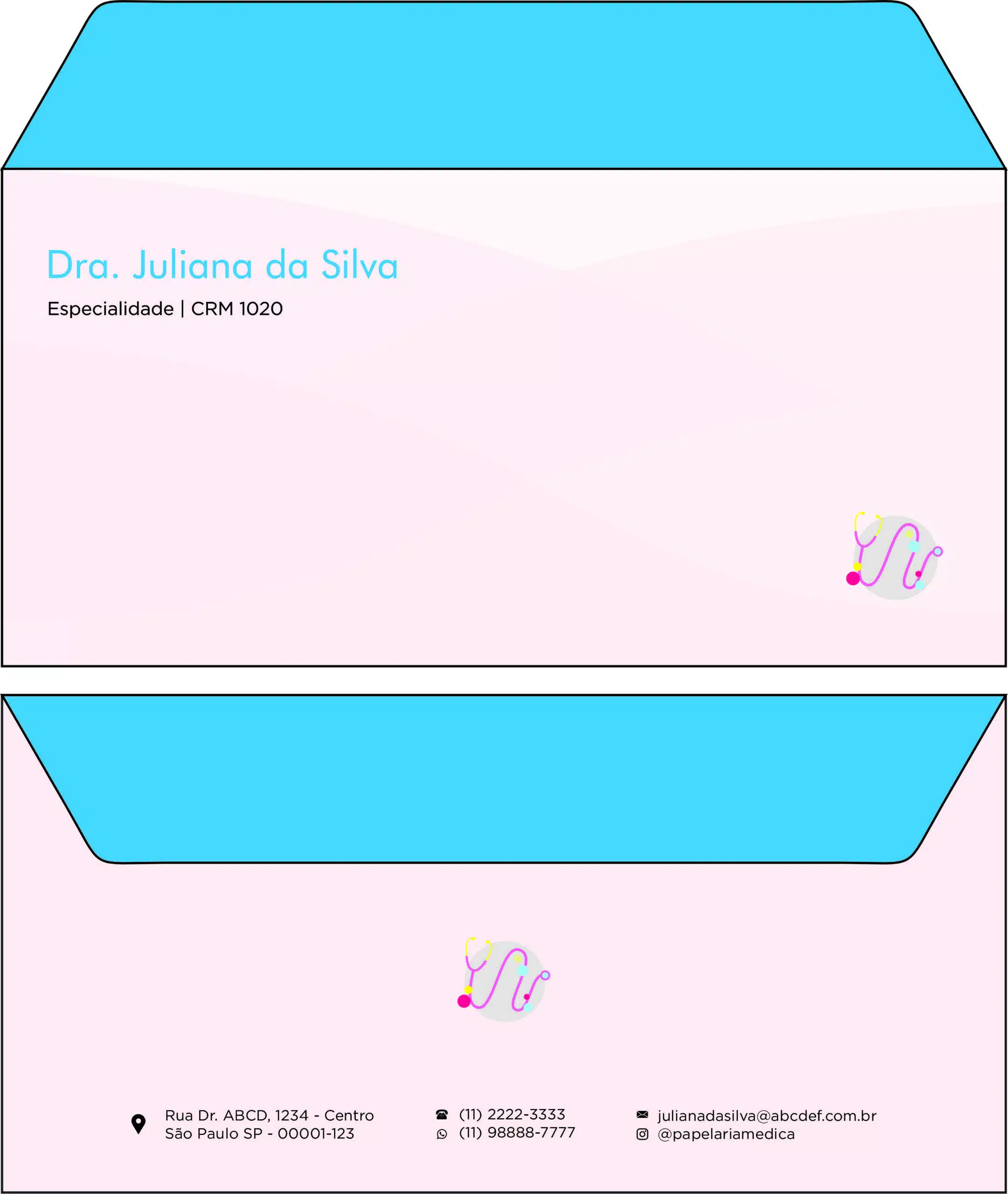 Envelope Ofício (Carta) Pediatria Tricidade