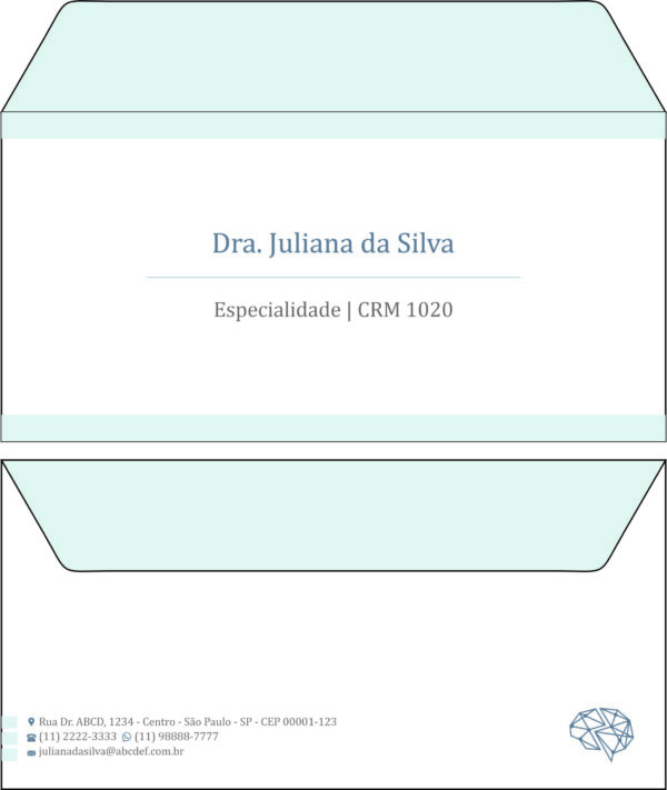 Envelope Ofício (Carta) Psiquiatra e Neurologista Genoa Envelope Ofício (Carta) Psiquiatra e Neurologista Genoa