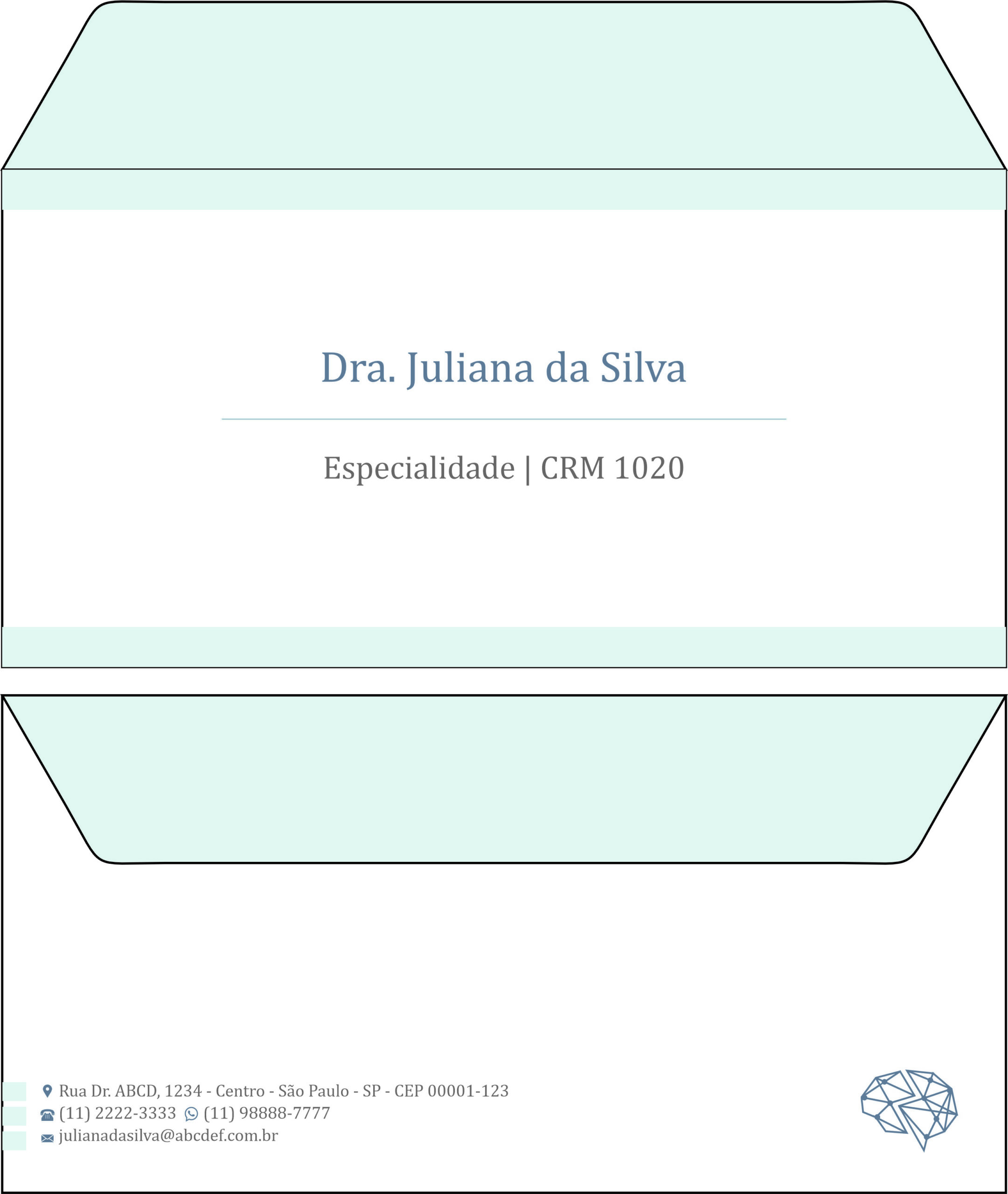 Envelope Ofício (Carta) Psiquiatra e Neurologista Genoa
