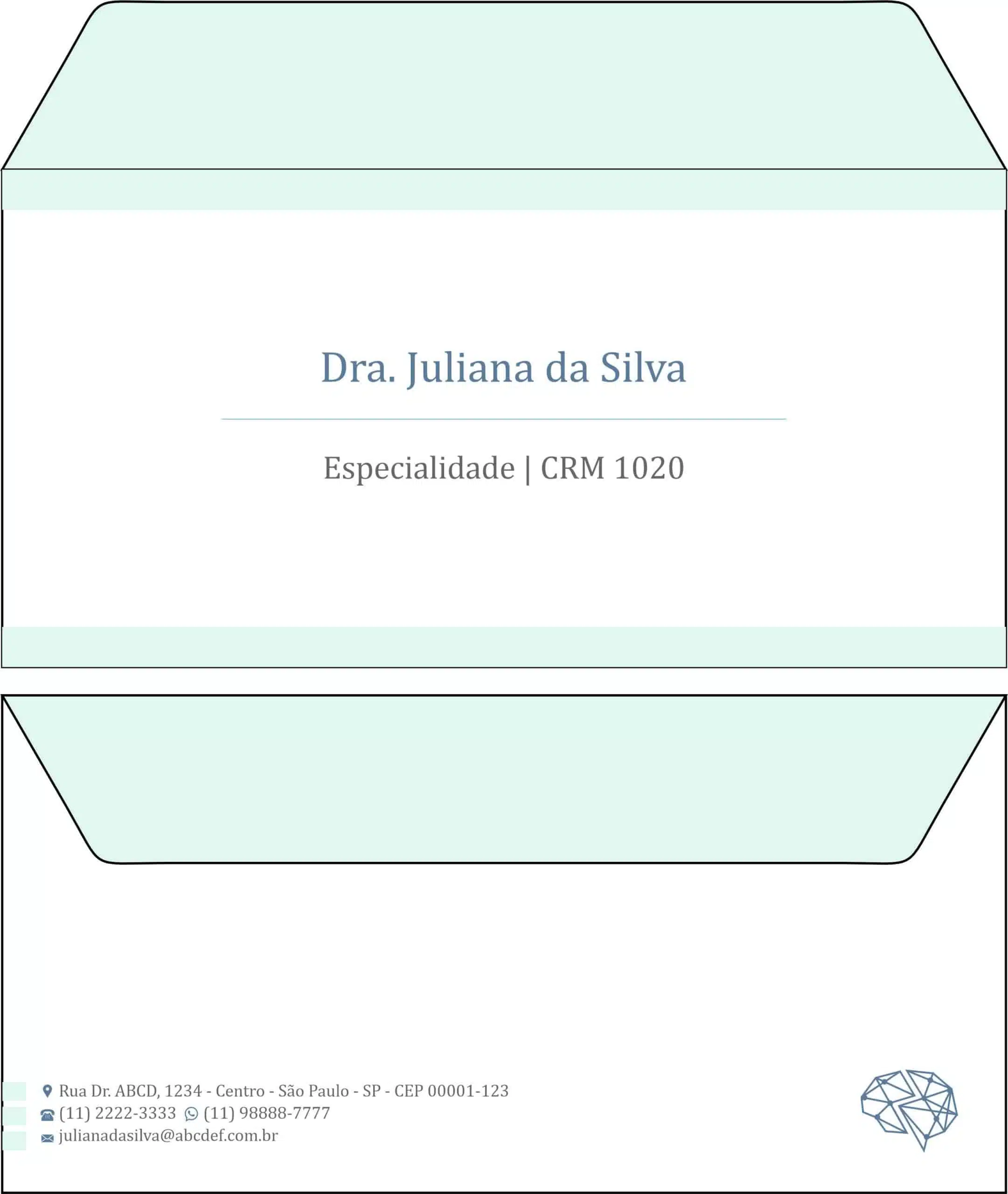 Envelope Ofício (Carta) Psiquiatra e Neurologista Genoa
