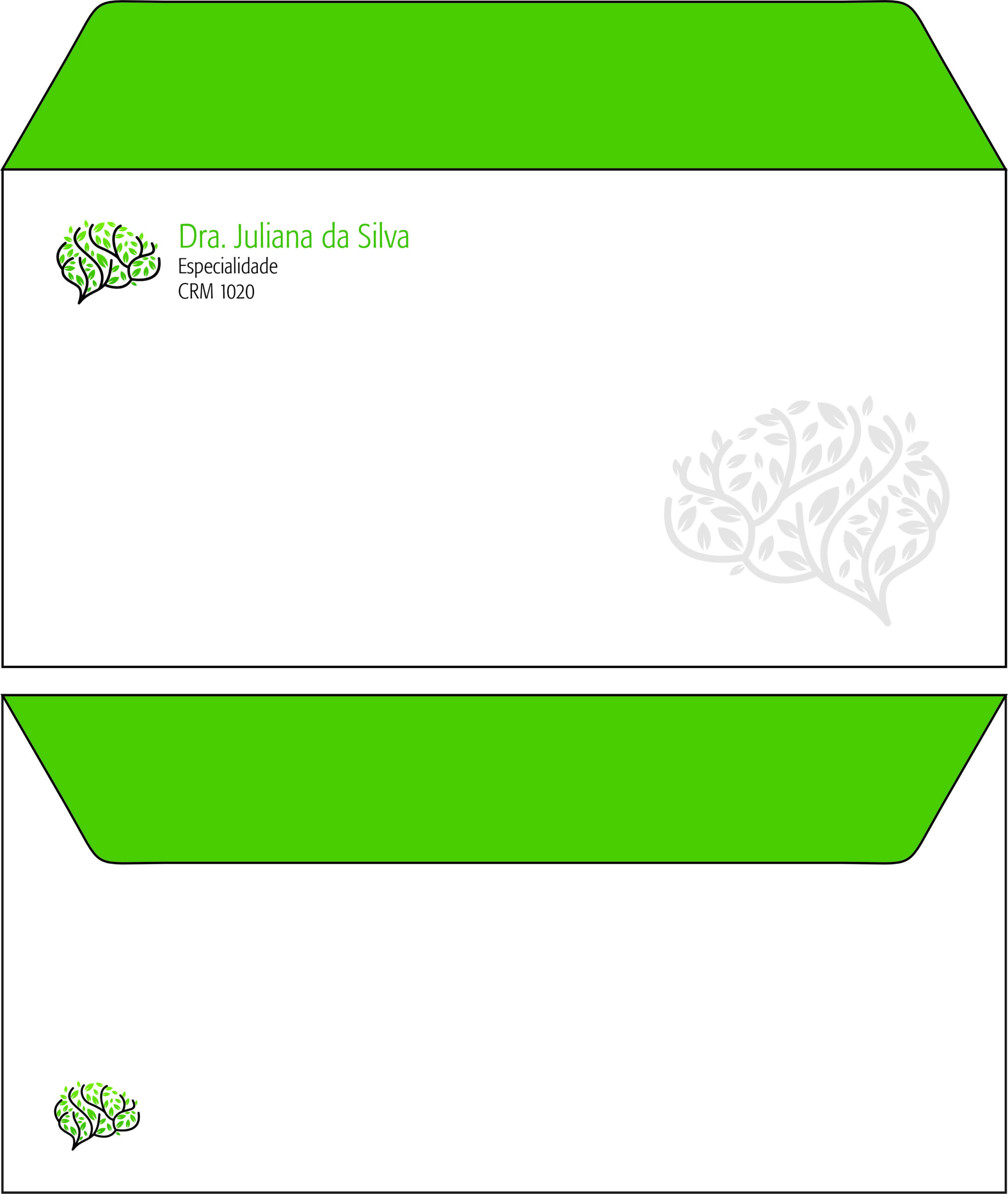 Envelope Ofício (Carta) Psiquiatra e Neurologista Turim