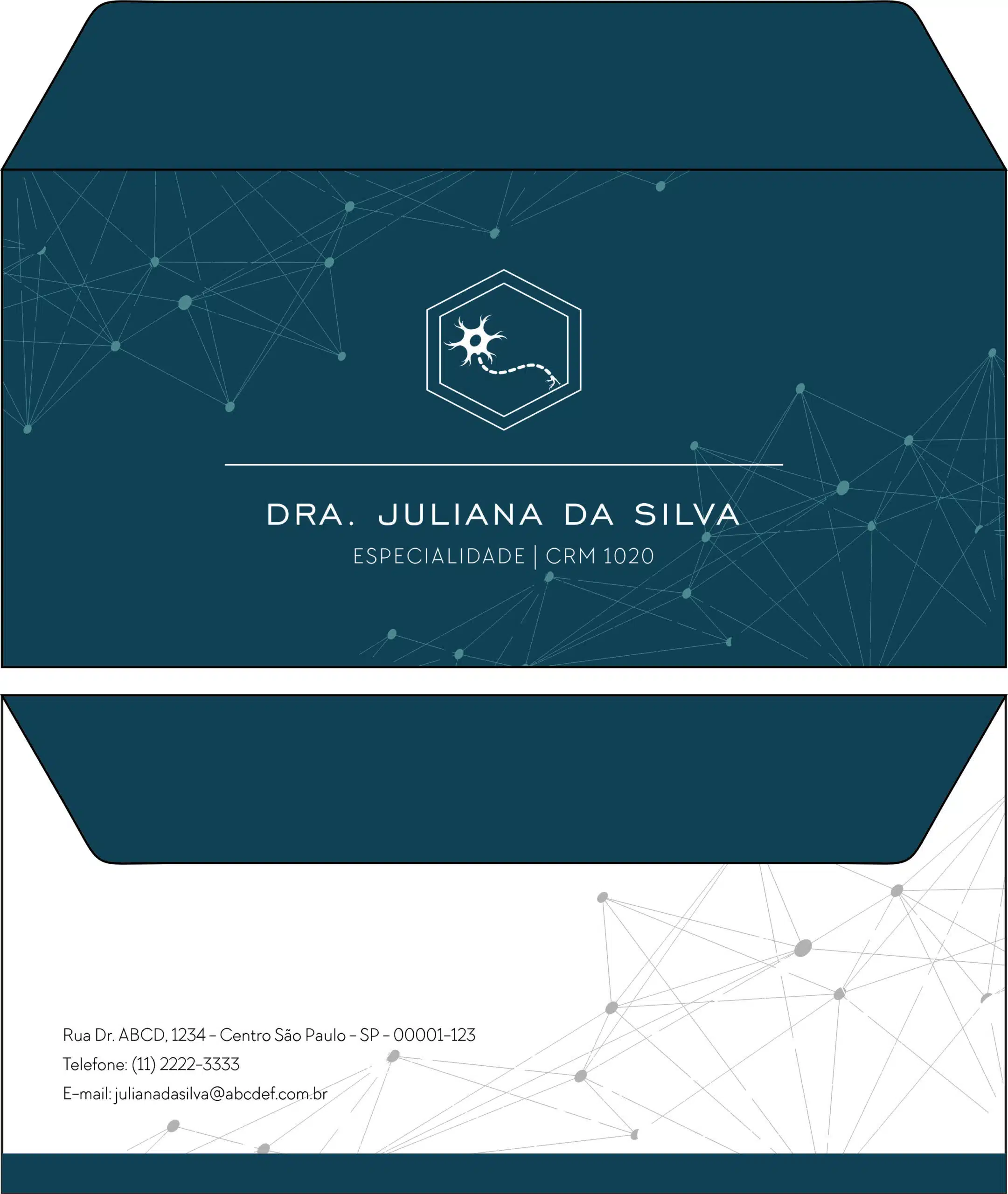Envelope Ofício (Carta) Psiquiatra e Neurologista Palermo