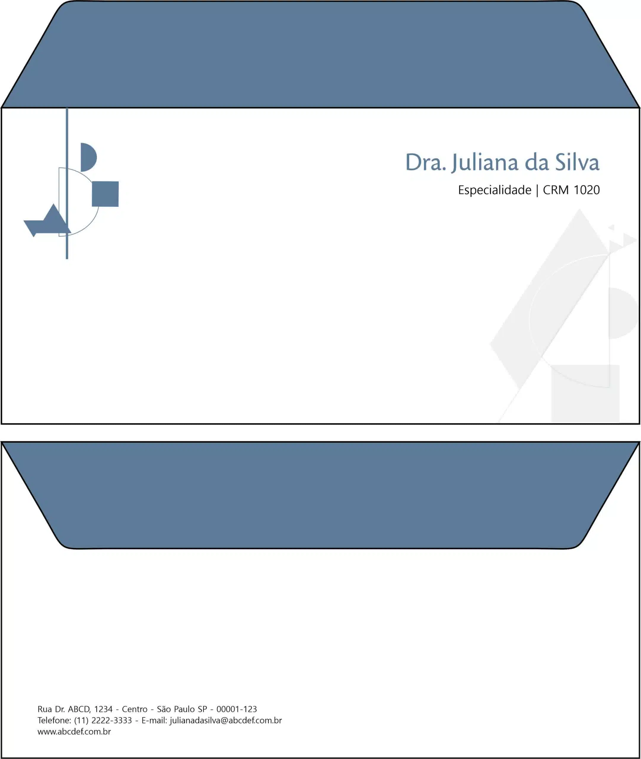 Envelope Ofício (Carta) Psiquiatra e Neurologista Siena