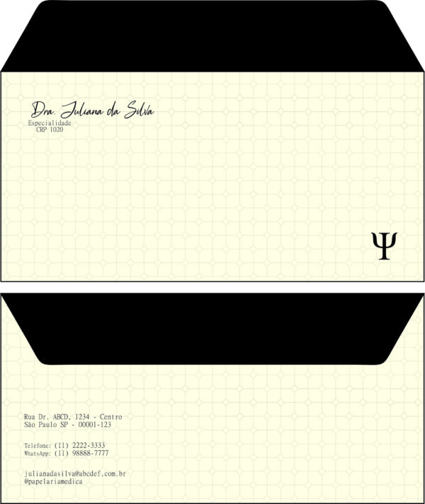 Envelope Ofício (Carta) Psicológico Munique Envelope Ofício (Carta) Psicológico Munique
