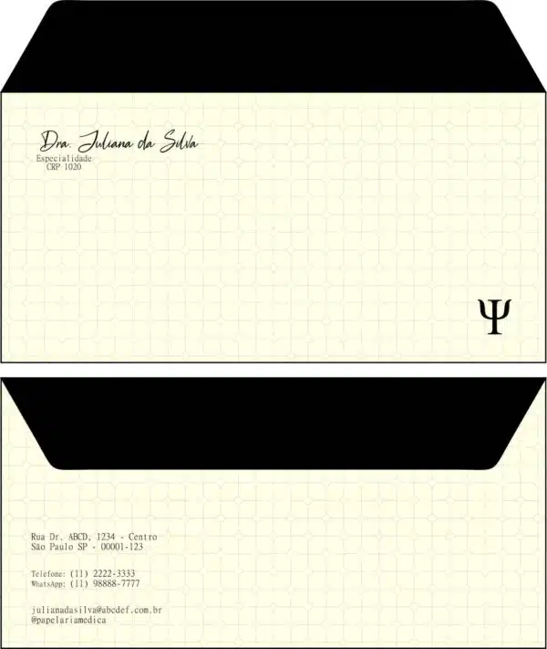 Envelope Ofício (Carta) Psicológico Munique Envelope Ofício (Carta) Psicológico Munique