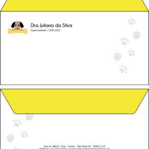 Envelope Ofício (Carta) Veterinário Linz