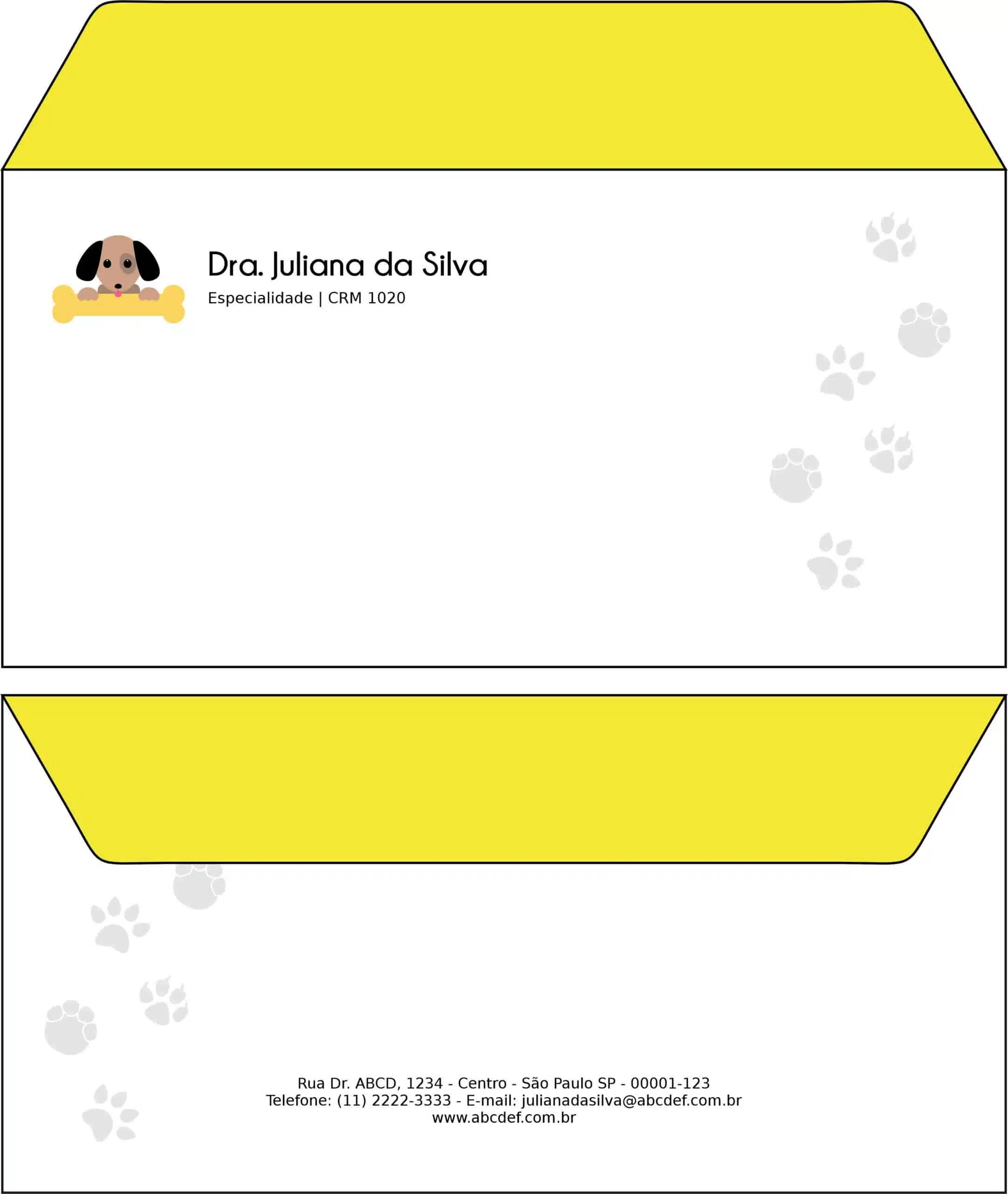 Envelope Ofício (Carta) Veterinário Linz