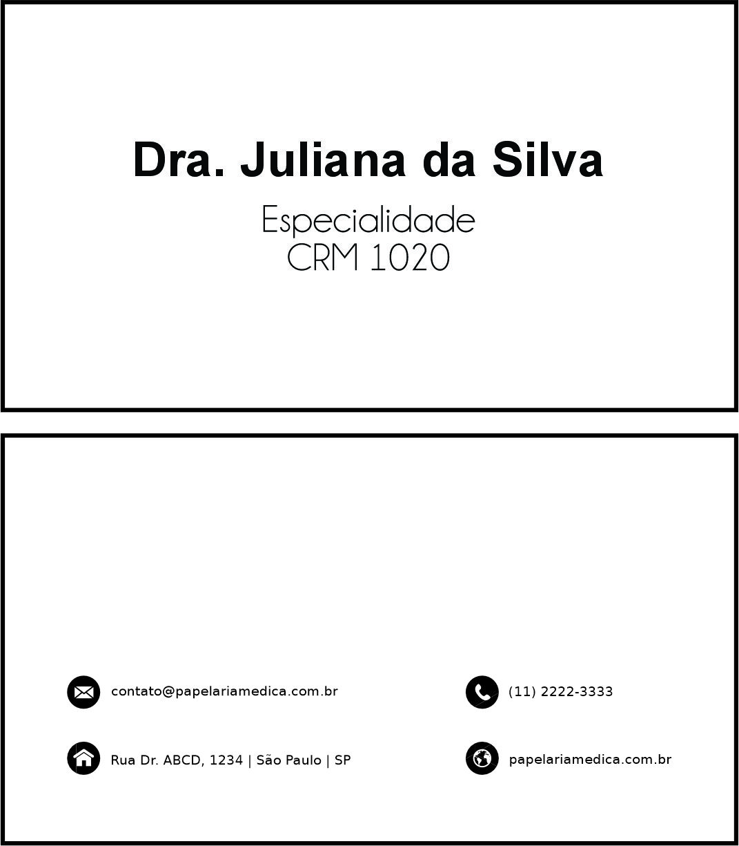 Cartão de Visitas Clínica Geral Minya