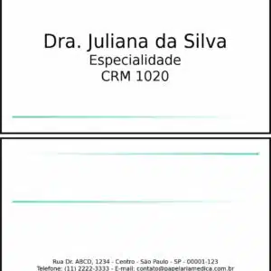 Cartão de Visitas Clínica Geral Sohag