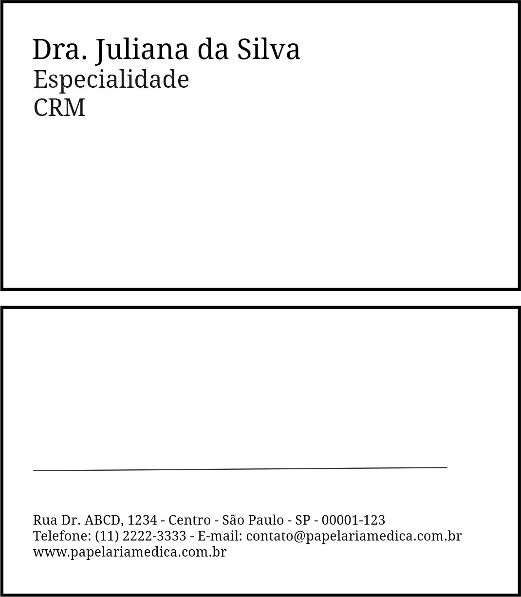 Cartão de Visitas Clínica Geral Qina