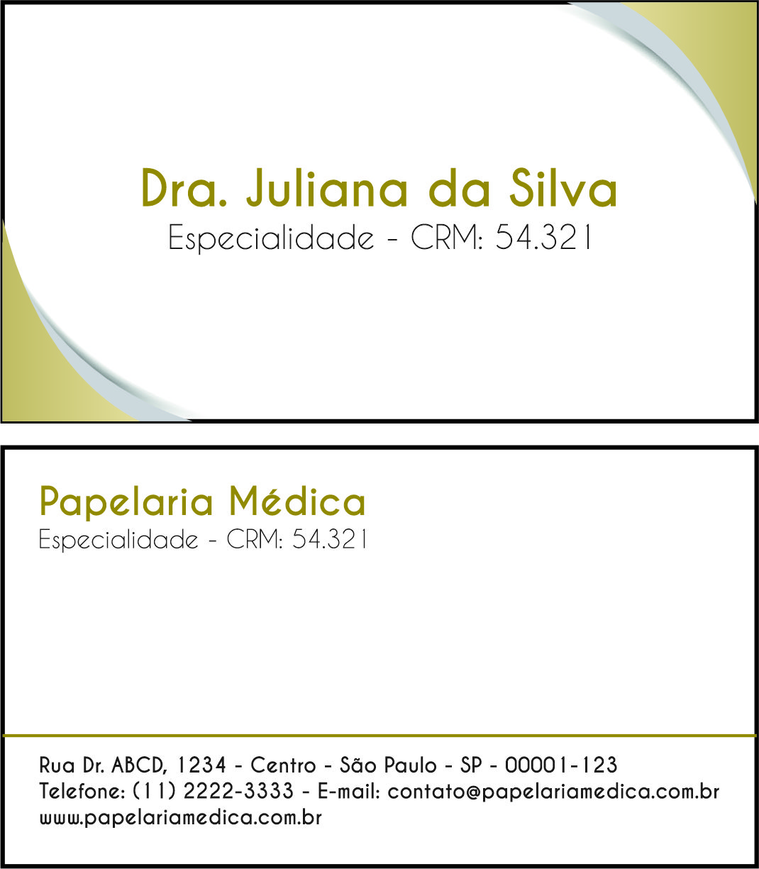 Cartão de Visitas Clínica Geral Porto Said