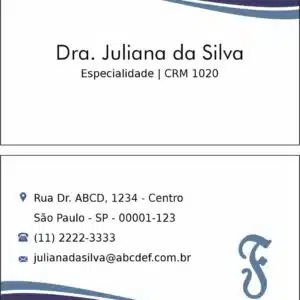 Cartão de Visitas Fonoaudiologia Tihany