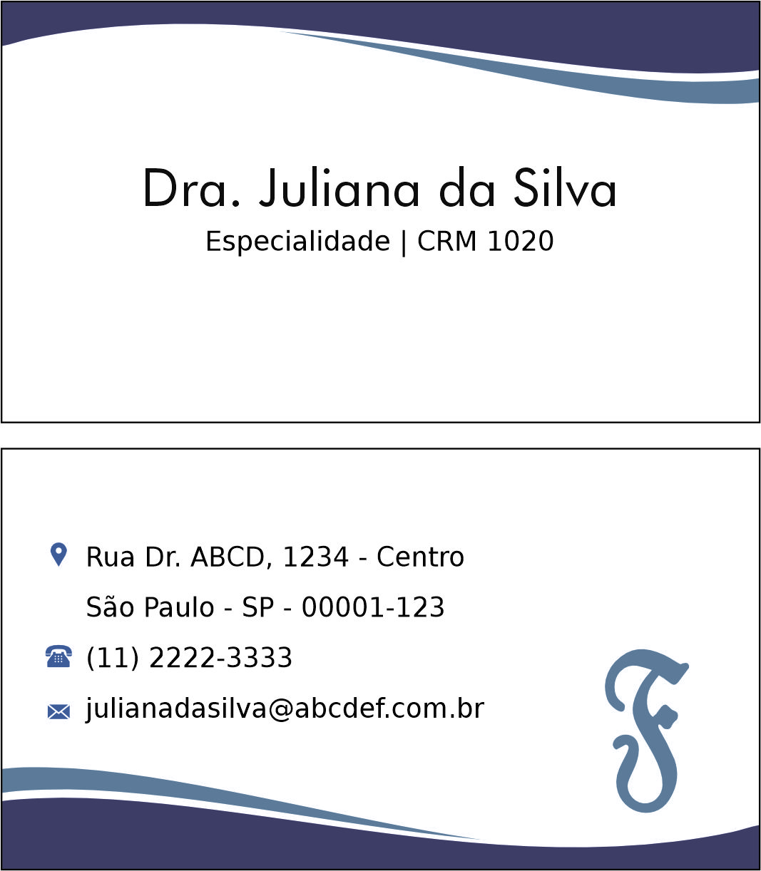 Cartão de Visitas Fonoaudiologia Tihany