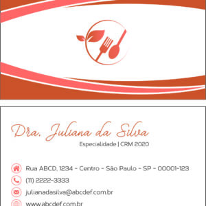 Cartão de Visitas Nutrição San Luis