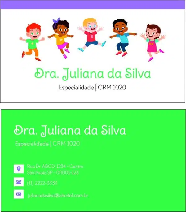 Cartão de Visitas Pediatra Opole Cartão de Visitas Pediatra Opole