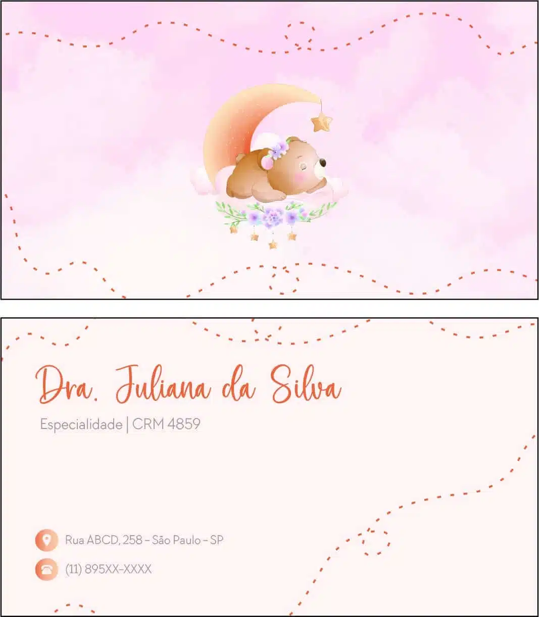 Cartão de Visitas Pediatra Poznan