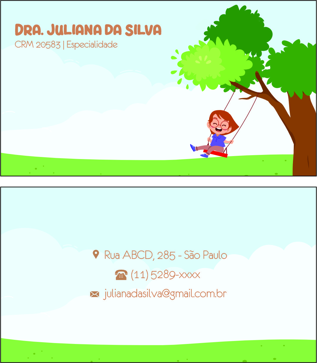 Cartão de Visitas Pediatra Elblag