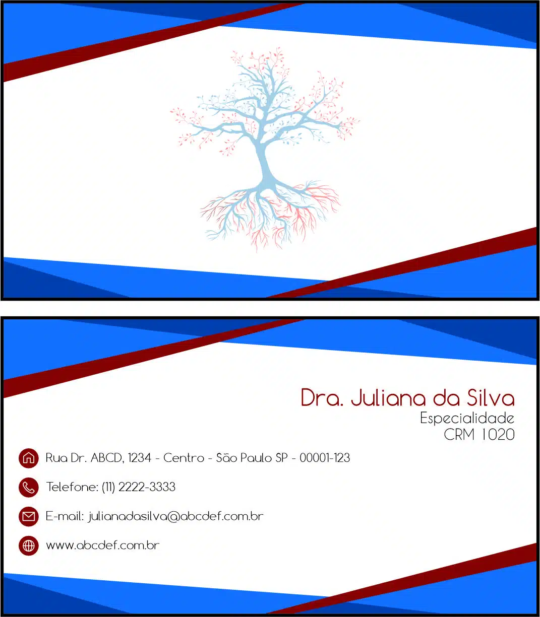 Cartão de Visitas Angiologia e Vascular Gante