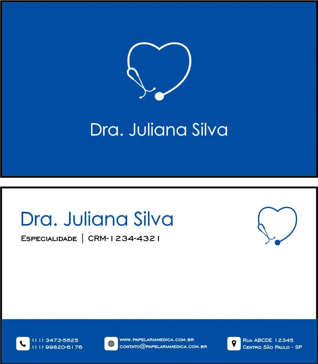 Cartão de Visitas Cardiologista Amsterdam