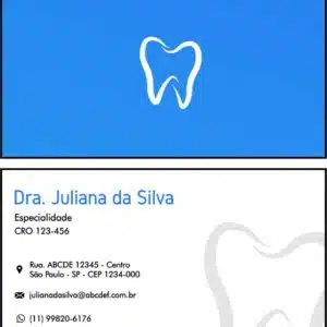 Cartão de Visitas Odontológico Marselha