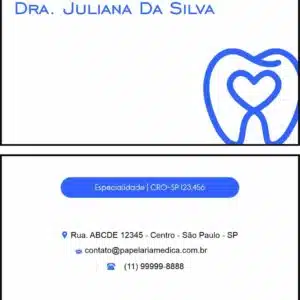 Cartão de Visitas Odontologia Paris
